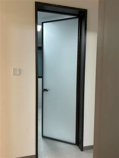 Frosted glas aluminium dør